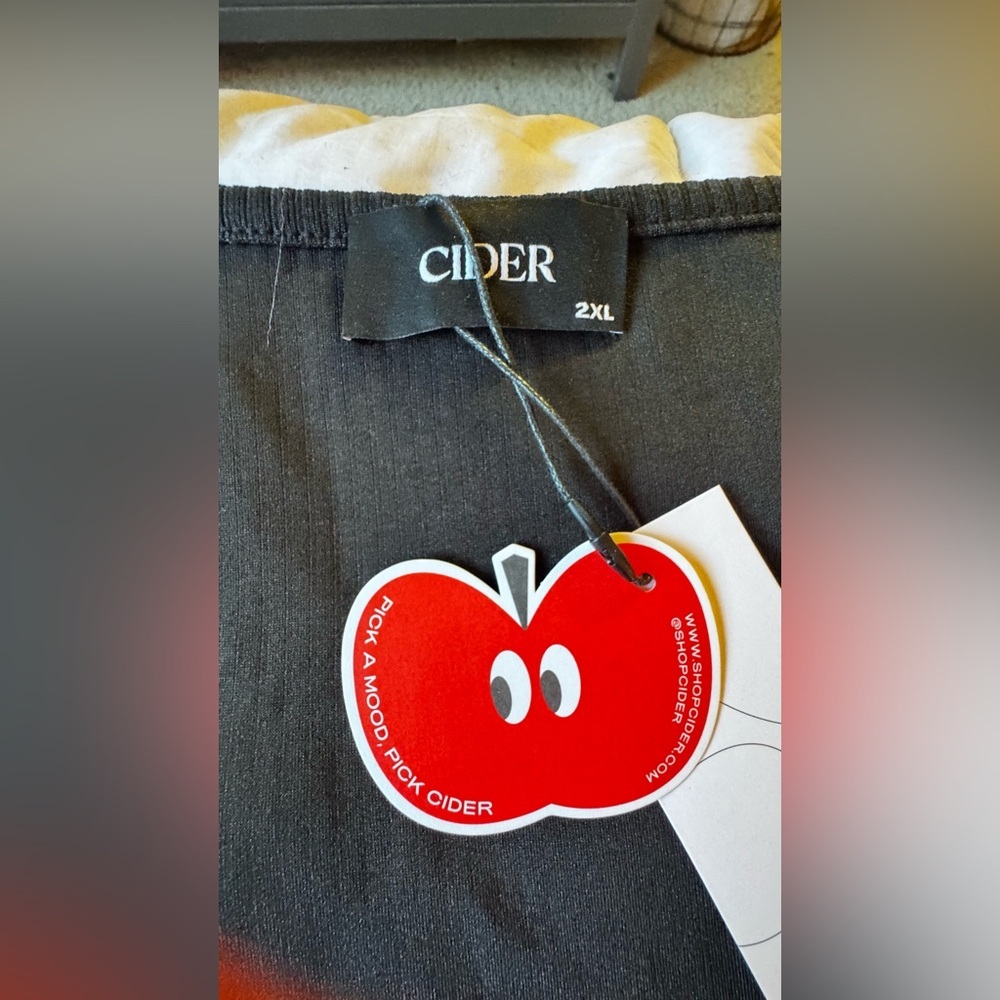 Cider Women's Charcoal V-Neck Ribbed Tee - Picture 4 of 6